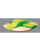 MATERASSO ANGOLARE PER BAMBINI IGNIFUGO IN CLASSE 1IM - CM 60x60x5h - CONFORME AI CAM