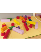 CUSCINO CILINDRO BICOLORE - cm Ø20x180 - CONFORME AI CAM