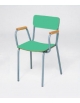 SEDIA PER INSEGNANTI CON BRACCIOLI IN LAMINATO - cm 40x40x46/80H