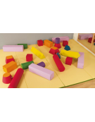 CILINDRO GRANDE BICOLORE MORBIDO PER BAMBINI - cm Ø 30x60h - CONFORME AI CAM