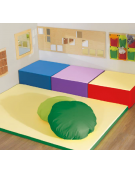 POUF MORBIDO MEDIUM PER BAMBINI IGNIFUGO IN CLASSE 1IM - cm 50x50x30h - CONFORME AI CAM