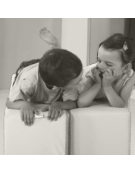 DIVANETTO MEDIUM MORBIDO PER BAMBINI PRIVO DI PVC ED IGNIFUGO IN CLASSE 1IM - cm 100x50x30/54h - CONFORME AI CAM