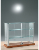 Vetrina da banco con profili in alluminio per briochesbanco - senza luci - cm 65 x 25 x 50h