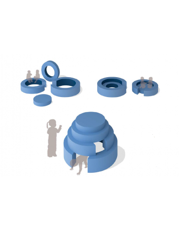 IGLU' MORBIDO PER BAMBINI - cm Ø120x82H - CONFORME AI CAM