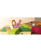 PISCINA QUADRATA MORBIDA PER BAMBINI - cm 180x180x52h - CONFORME AI CAM