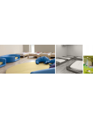 COPPIA SUPPORTI SU RUOTE PER LETTINI SENZA SPONDE - CONFORME AI CAM