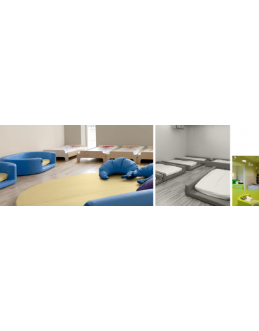 COPPIA SUPPORTI SU RUOTE PER LETTINI SENZA SPONDE - CONFORME AI CAM