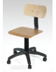 SEDIA GIREVOLE ED ELEVABILE IN FAGGIO - cm.40x40x44/50H