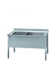 Lavapentole inox 1 vasca con griglia scorrevole Dimensioni cm.100x70x85h