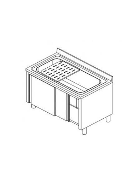 Lavapentole armadiato Dimensioni cm.140x70x85h