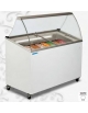 Vetrina gelato statica 5 vaschette - Vetro curvo - cm 100,9x61,5x129,6h