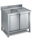 Lavello 1 vasca + gocciolatoio Dimensioni cm.120x60x90h