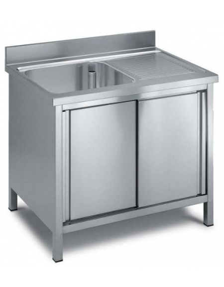 Lavello 1 vasca + gocciolatoio Dimensioni cm.120x60x90h Lavello 1 vasca + gocciolatoio Dimensioni cm.120x60x90h