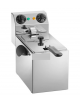 Friggitrice elettrica da banco in acciaio inox - 1 vasca - capacità 3 lt  -3,2 Kw - cm L24,5xP43xH31