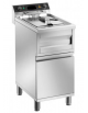 Friggitrice elettrica in acciaio inox su mobile 1 vasca - capacità lt 12 -  9000 w - mm L400xP700xH960