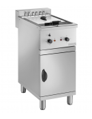 Friggitrice elettrica in acciaio inox su mobile - capacità lt 16 -  12 kw - mm L400xP700xH950mm