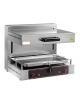 Salamandra in acciaio inox piastra superiore mobile - 4000 Watt - griglia cm 50x30 - cm 60x48x50h