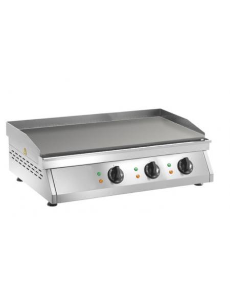 Fry top elettrico da banco in acciaio inox - piastra liscia tripla - potenza 9000 W - cm 84x50x20h Fry top elettrico da banco in acciaio inox - piastra liscia tripla - potenza 9000 W - cm 84x50x20h