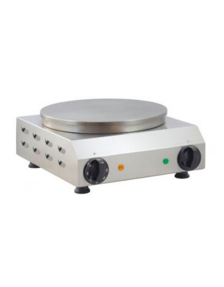 Crepiera elettrica singola in acciaio inox - 2400 W - ⌀ 350 mm - mm L 370x450x180h Crepiera elettrica singola in acciaio inox - 2400 W - ⌀ 350 mm - mm L 370x450x180h