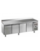 Tavolo refrigerato 4 Porte con alzatina ventilato gastronomia frigorifero positivo TN +2° +8°C Dimensioni Cm. 223x70x85h