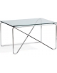 Tavolino attesa con piano in vetro- cm 70x50x40h