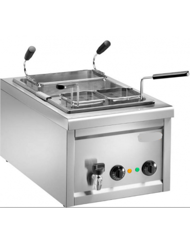 Cuocipasta elettrico da banco in acciaio inox AISI304 -  con capacità 25 litri - mm 400x700x340h