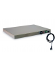 Piano caldo con piastra in acciaio inox AISI304 predisposto per 4 bacinelle GN 1/1 - mm 1320x530x65h