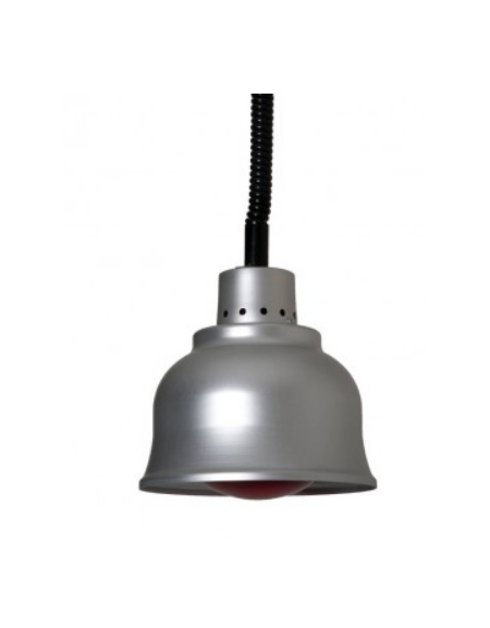 Lampada riscaldante in alluminio, potenza 250 W - diametro 225 mm con luce rossa