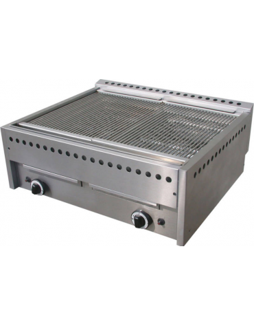 Griglia a pietra lavica in acciaio inox - potenza 18000 W - mm 780x680x320h