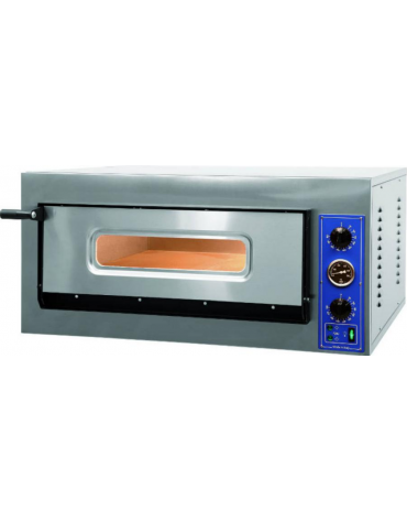 Forno piazza in acciaio inox a camera singola - 4200 W - mm  L900xP735xH420