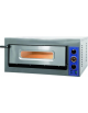 Forno pizza elettrico in acciaio inox (4 PIZZE DIAMETRO 30cm) a camera singola di cottura 610LxP610xH140 mm - 4200 W