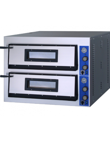 Forno piazza in acciaio inox a camera  doppia - 18000 W - mm L1010xP1210xH750