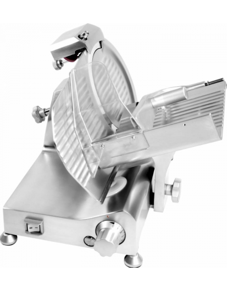 Affettatrice a gravità con affilatoio fisso, struttura in lega di alluminio - mm 405x580x340h Affettatrice a gravità con affilatoio fisso, struttura in lega di alluminio - mm 405x580x340h