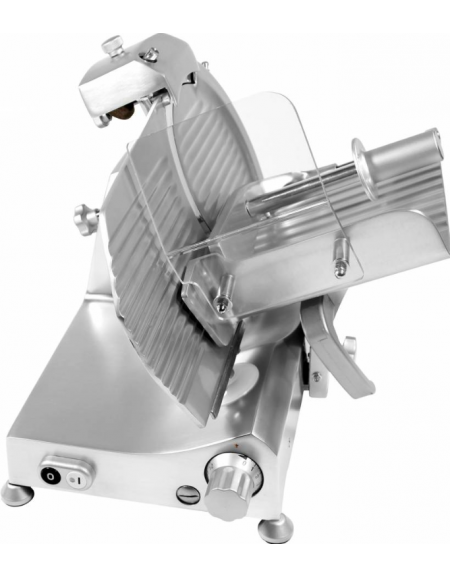 Affettatrice a gravità con affilatoio fisso, struttura in lega di alluminio - mm 425x620x370h Affettatrice a gravità con affilatoio fisso, struttura in lega di alluminio - mm 425x620x370h
