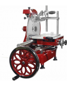 Affettatrice a volano con struttura pesante in lega di alluminio con decori adesivi - Ø lama mm 300 - mm 600x720x740h