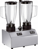 Frullatore in acciaio INOX, con 2 bicchieri in policarbonato 1,5 litri + 1,5 litri - mm 175x310x460h - 2 velocità