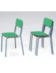 SEDIA SOVRAPPONIBILE IN LAMINATO VERDE O FAGGIO GRANDEZZA 5 - PER QUINTA ELEMENTARE