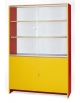 Armadio due ante con sopralzo a vetri - COME DA FOTO CON VARIAZIONE COLORI - cm 120x40x180h