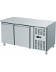 Banco Refrigerato Ventilato 2 sportelli in Acciaio Inox - 520W- Temperatura -18° -22 ° C - cm 136x70x86h