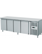 Banco Refrigerato Ventilato 4 cassetti in Acciaio Inox Aisi 304 - Temperatura -2° +8° C - cm 223x70x86h