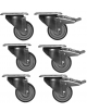 Kit 6 ruote (3 con freno) Per banchi refrigerati