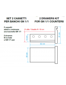 Kit 2 cassetti per tavoli refrigerati