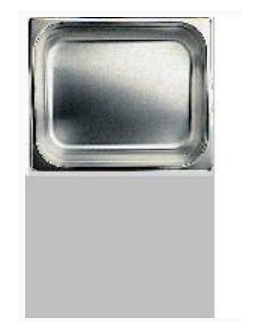 BACINELLA INOX GASTRONORM AISI 304 18/10 GN 1/2 mm.265x325xh100