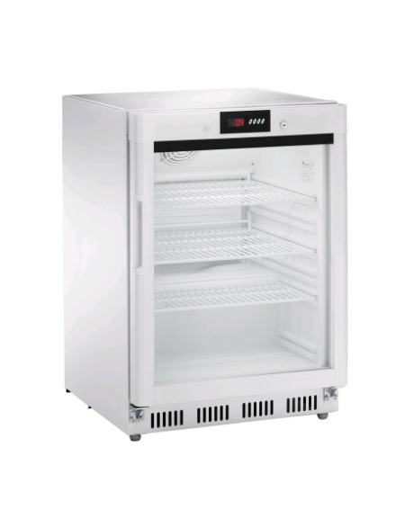 Espositore congelatore digitale, temperatura inferiore ai - 18° C, capacità 140 litri, con porta in vetro - mm 600x600x855h