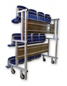 Modulo tribuna pieghevole e ribaltabile da 2 mt - 3 file di seduta con 12 scocche di polipropilene colorato