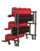 Modulo tribuna mobile pieghevole da 2 mt  - 3 file di seduta con 12 scocche di polipropilene colorato