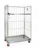Carrello Roll container con due sponde laterali ed una sponda posteriore - cm 120x81x180h