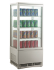 Espositore refrigerato ventilato per bibite - 1 porta - capacità 78 litri - temp. da 0° C/ + 12° C - L 428 mm x P 386 mm x H 960