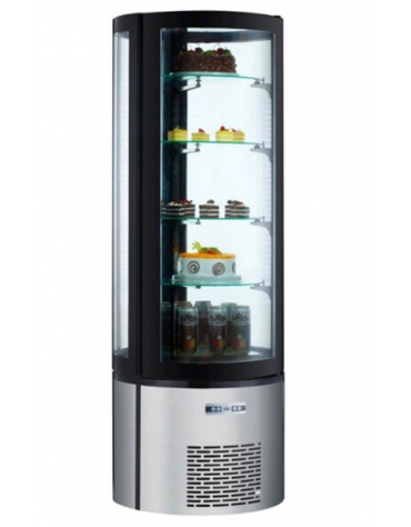 Espositore refrigerato per pasticceria - 4 ripiani - 400 litri - temp. da + 2° C/ + 8° C - mm 695x695x1750h