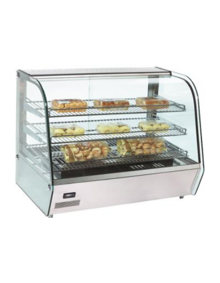 Vetrina riscaldata inox con 3 piani, capacità 160 litri - L 860 mm x P 570 mm x H 670 mm Vetrina riscaldata inox con 3 piani, capacità 160 litri - L 860 mm x P 570 mm x H 670 mm